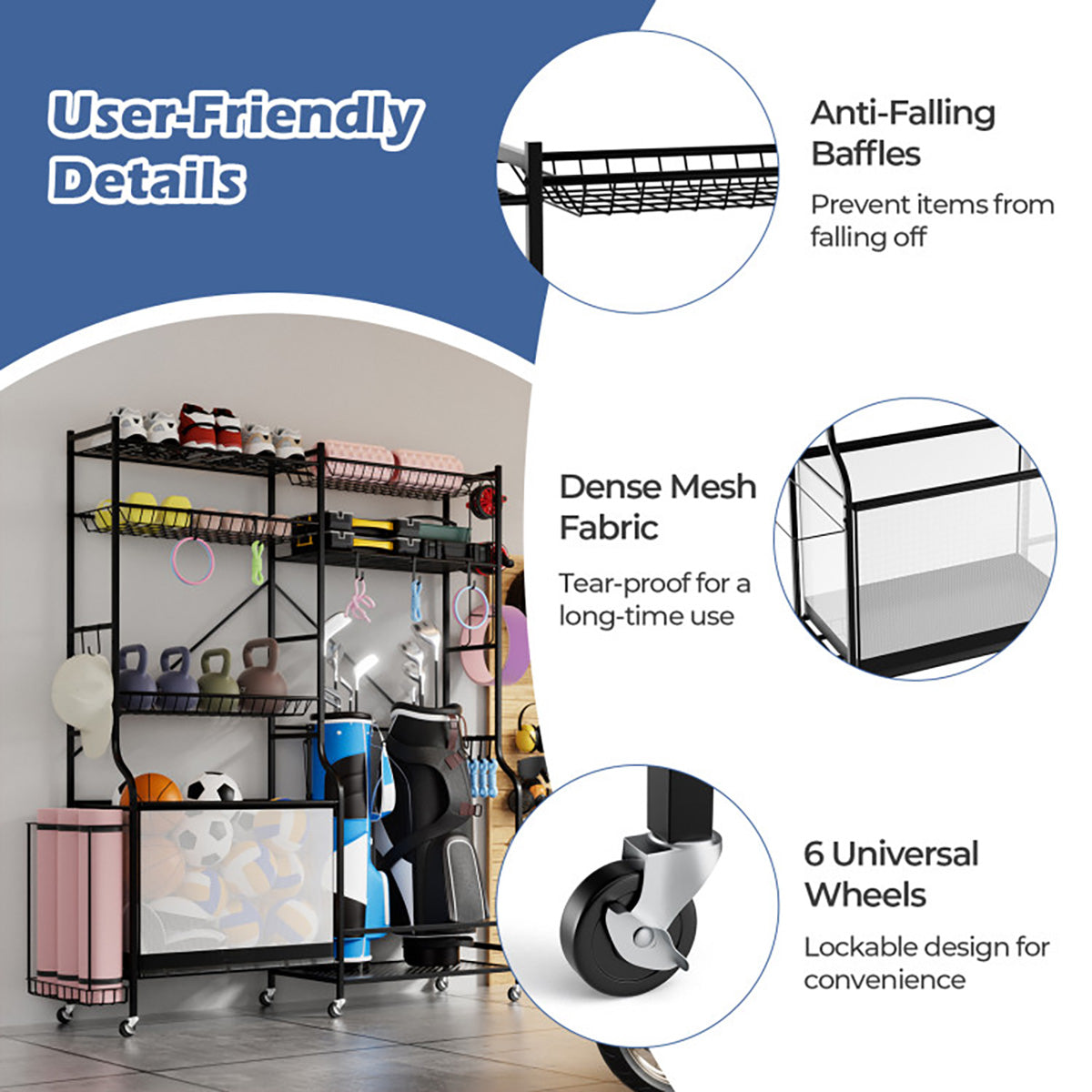 Sports Equipment Garage Organizer