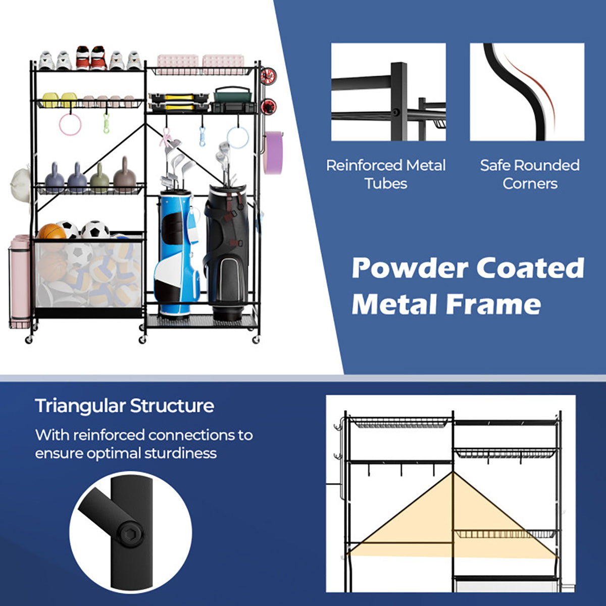 Sports Equipment Garage Organizer