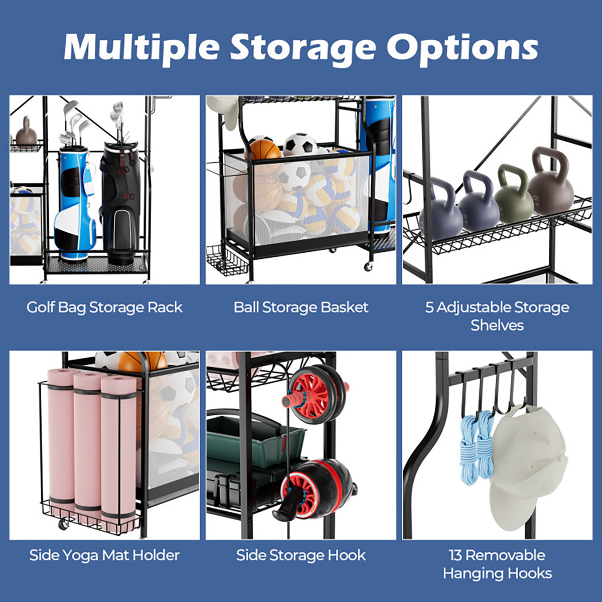 Sports Equipment Garage Organizer