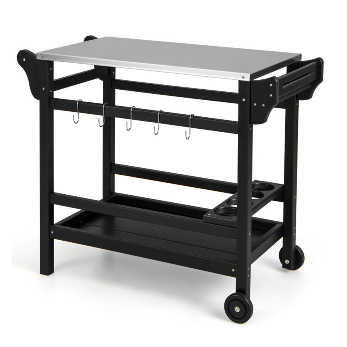 Movable Outdoor Food Prep Cart