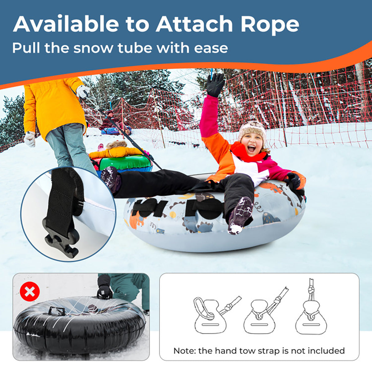 52'' Heavy-Duty Inflatable Snow Sled