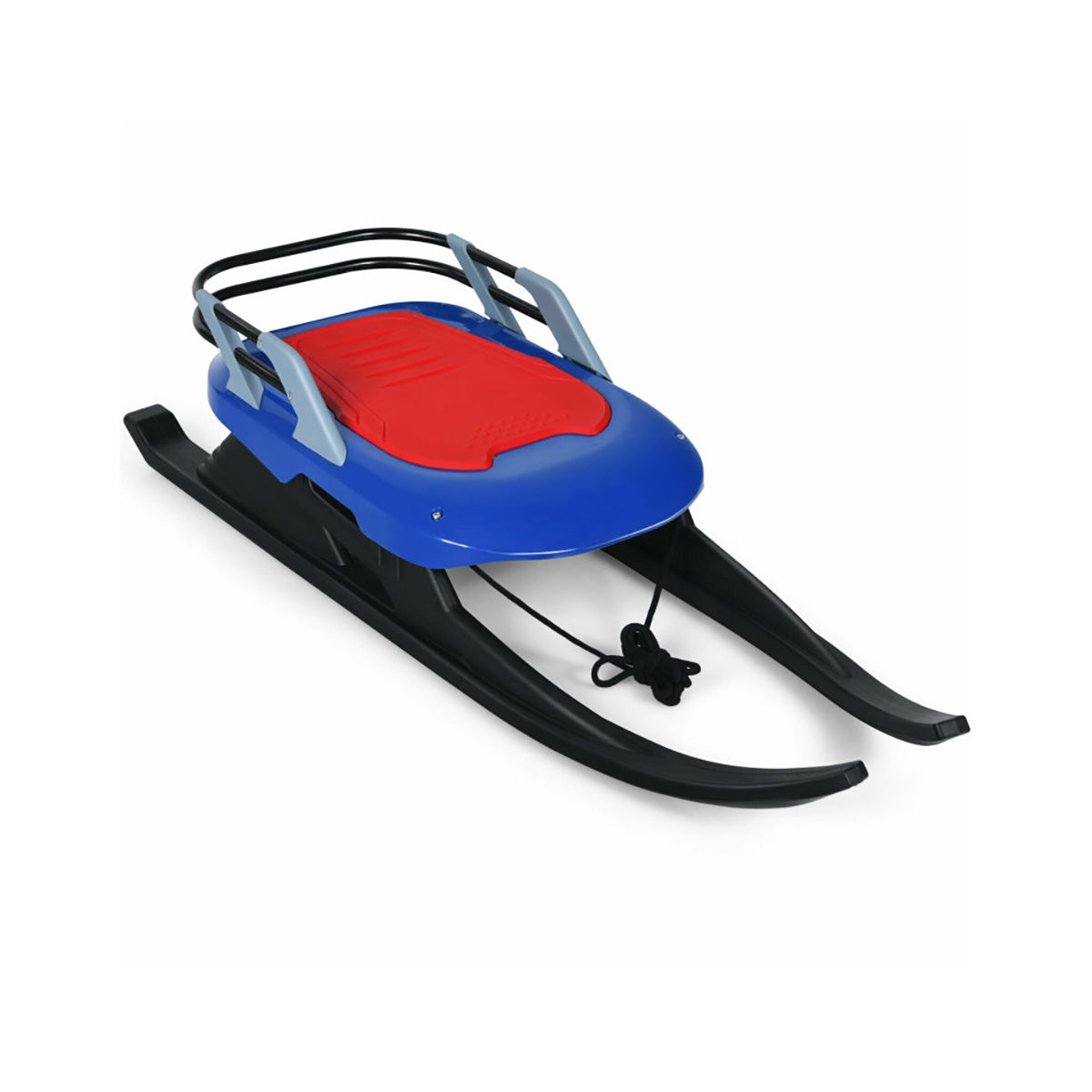 Kids Folding Metal Snow Sled with Pull Rope