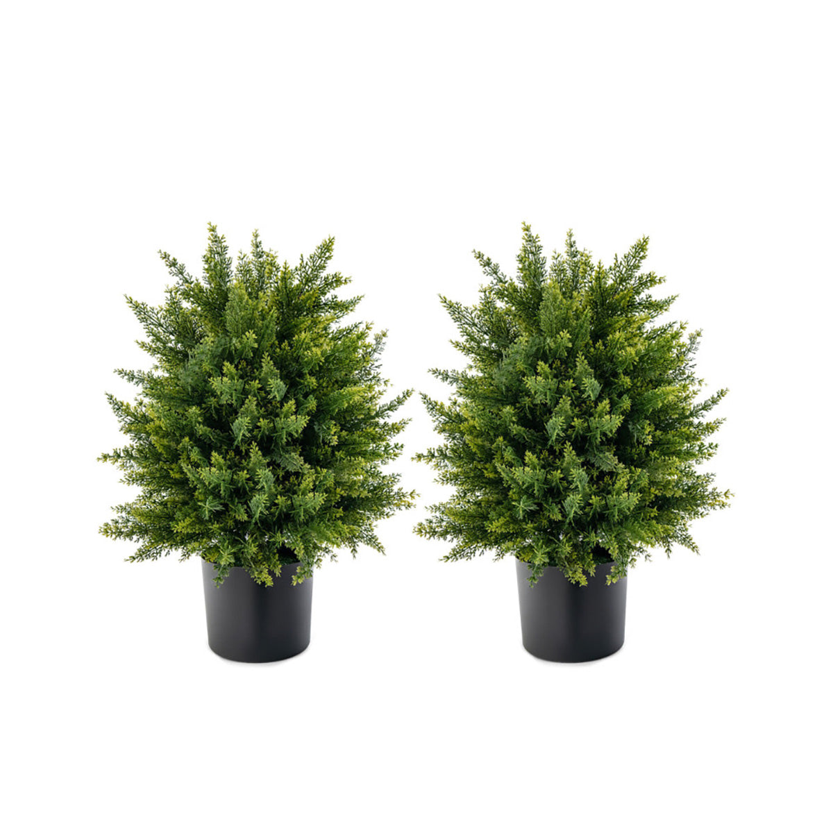 Artificial Cedar Topiary Ball Trees (Set of 2)