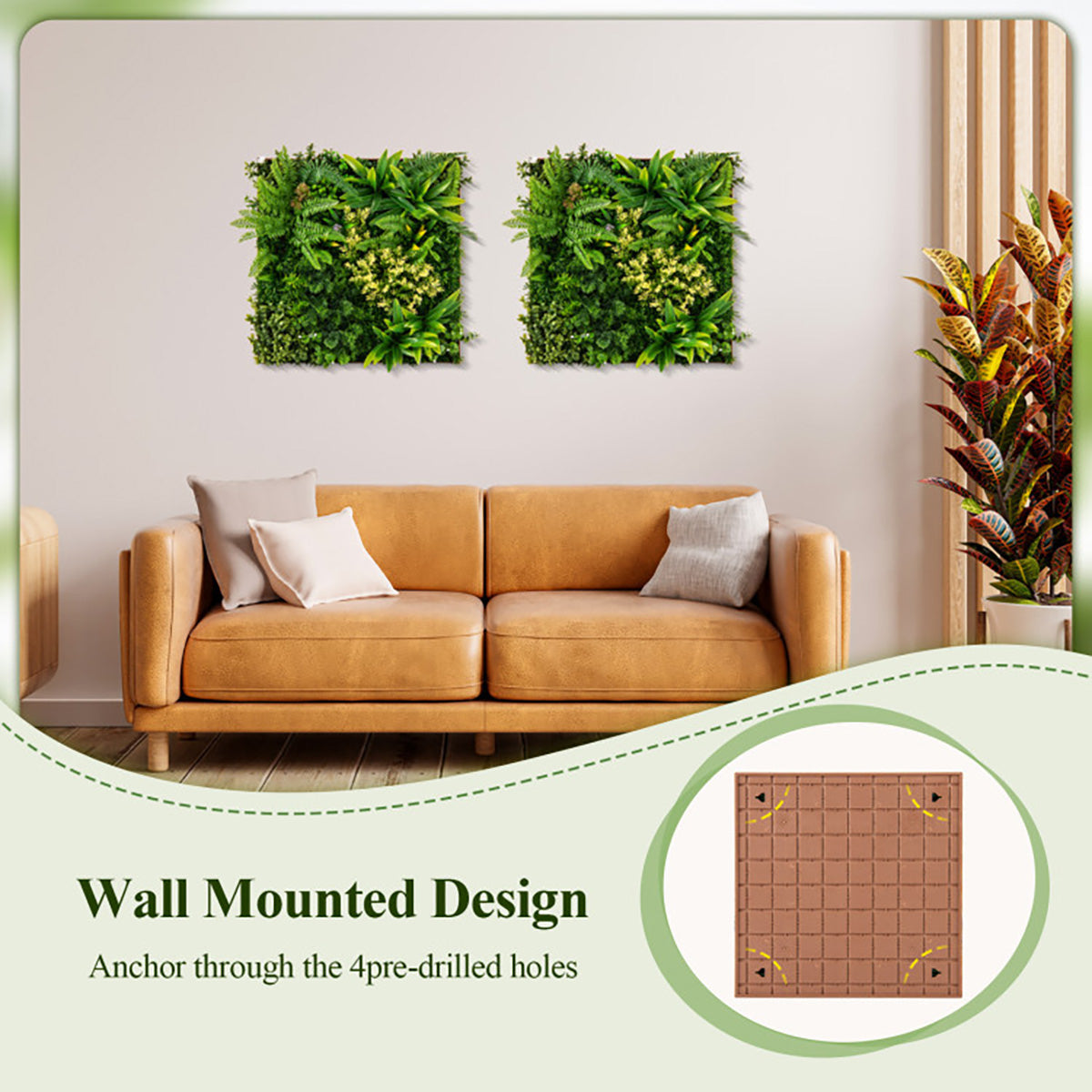 3D Hanging Greenery Hedge (Set of 2)
