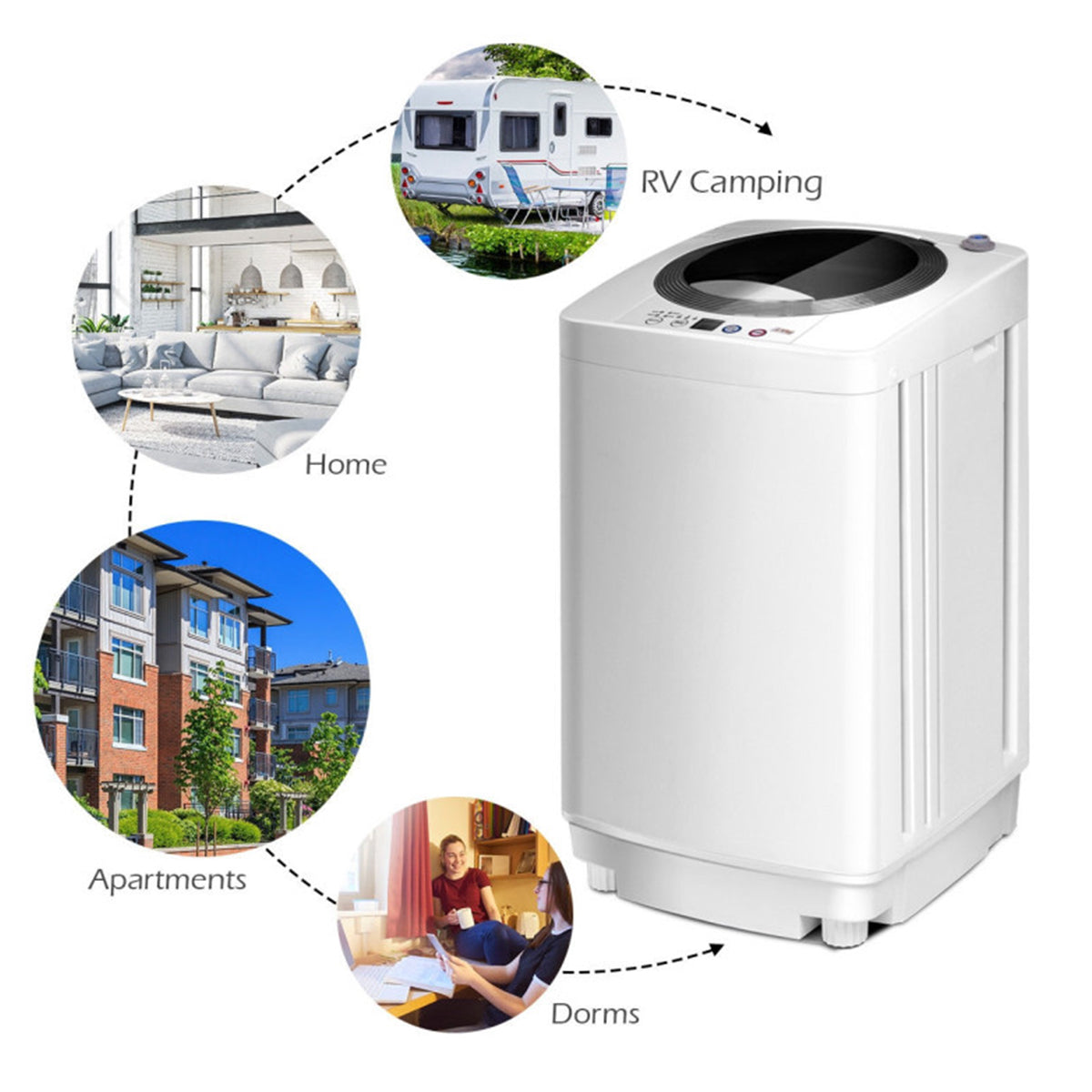 Portable Automatic Washing Machine with Drain Pump