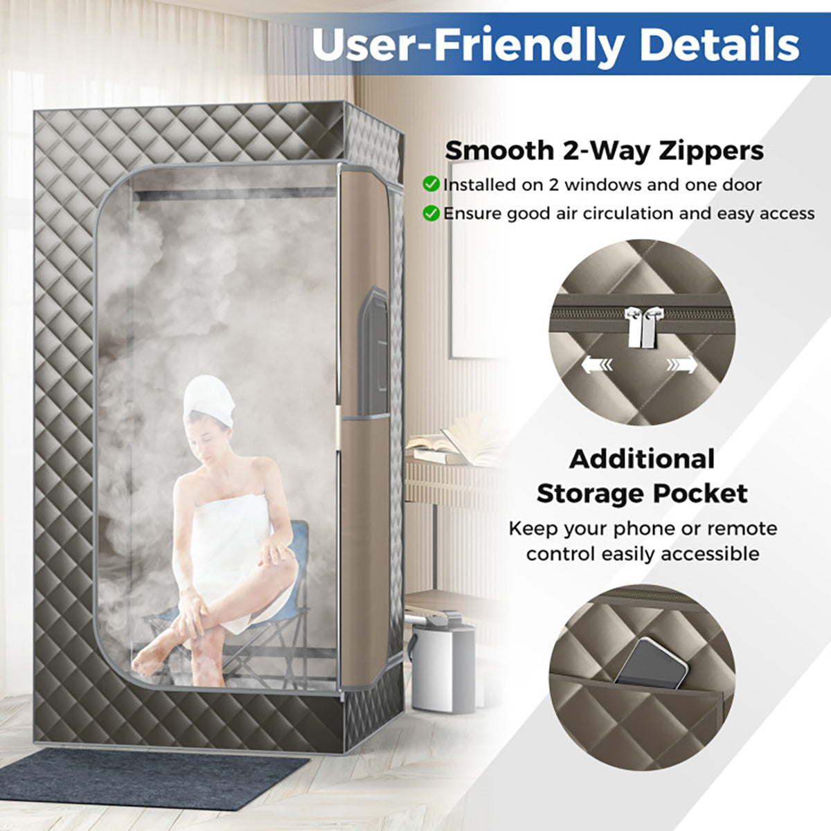 Portable Full Body Steam Sauna