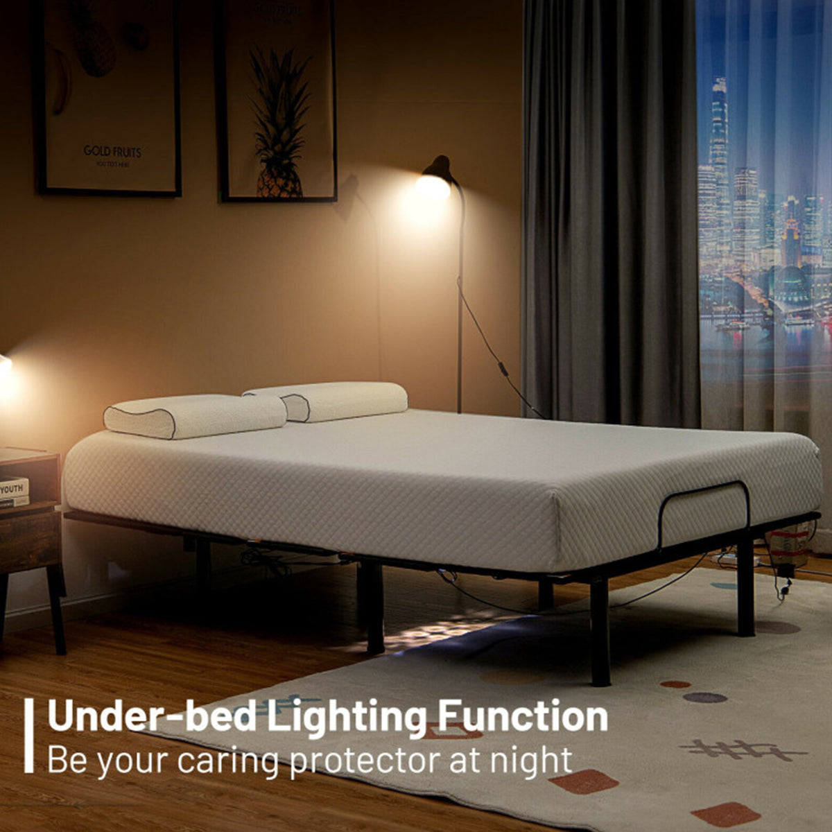 Adjustable Bed Base Frame with Head and Foot Incline