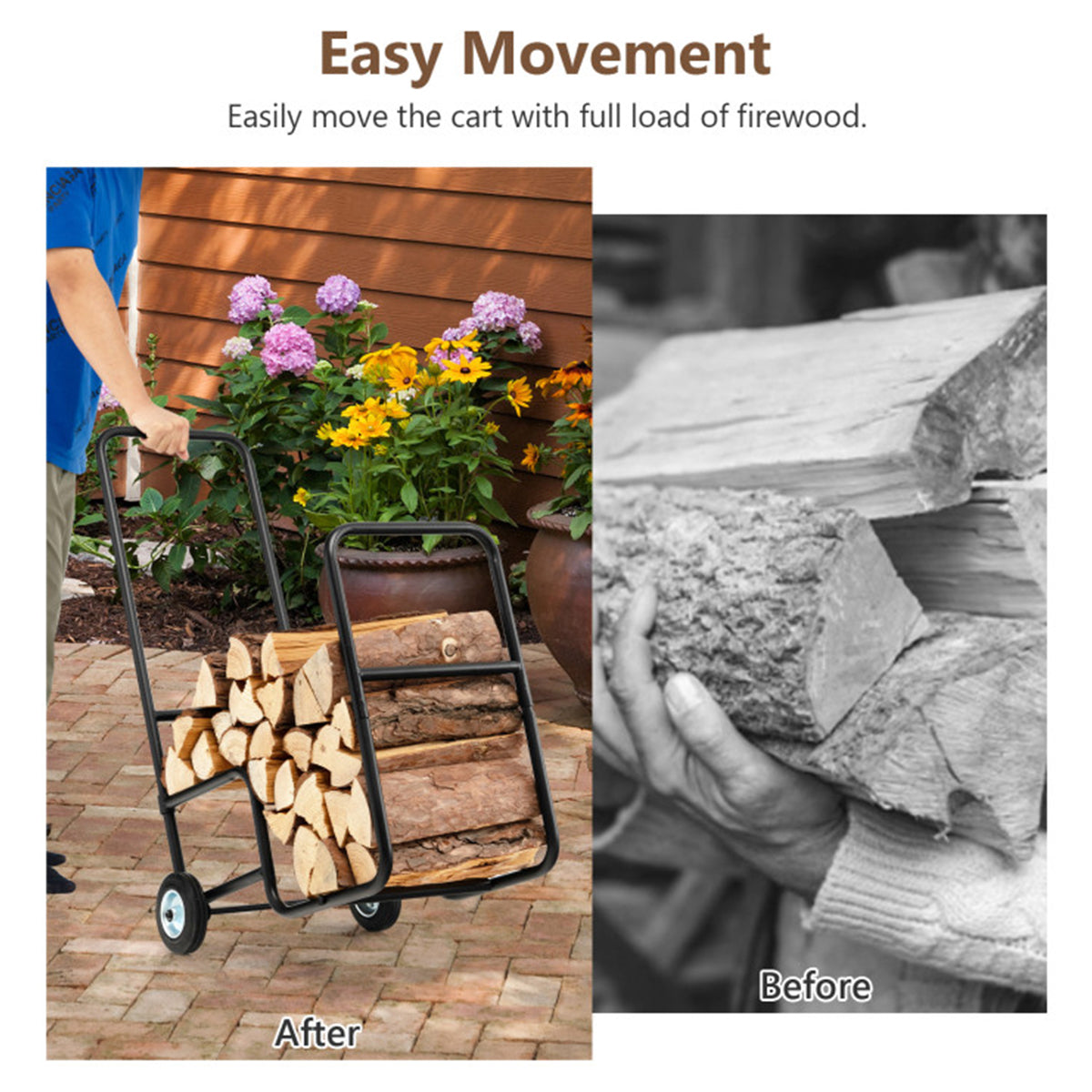 Firewood Log Cart Carrier