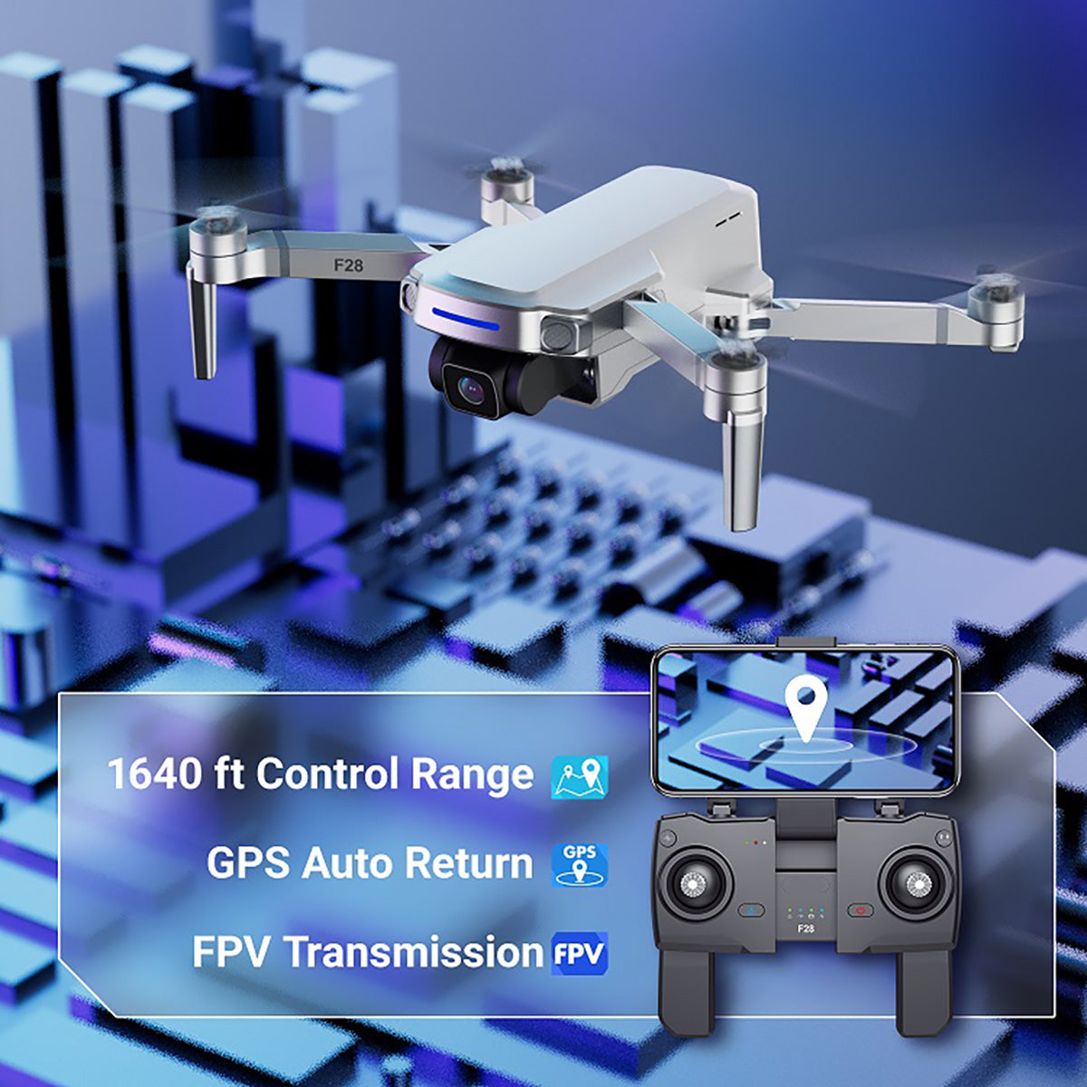 Foldable Drone with 2K FHD Camera