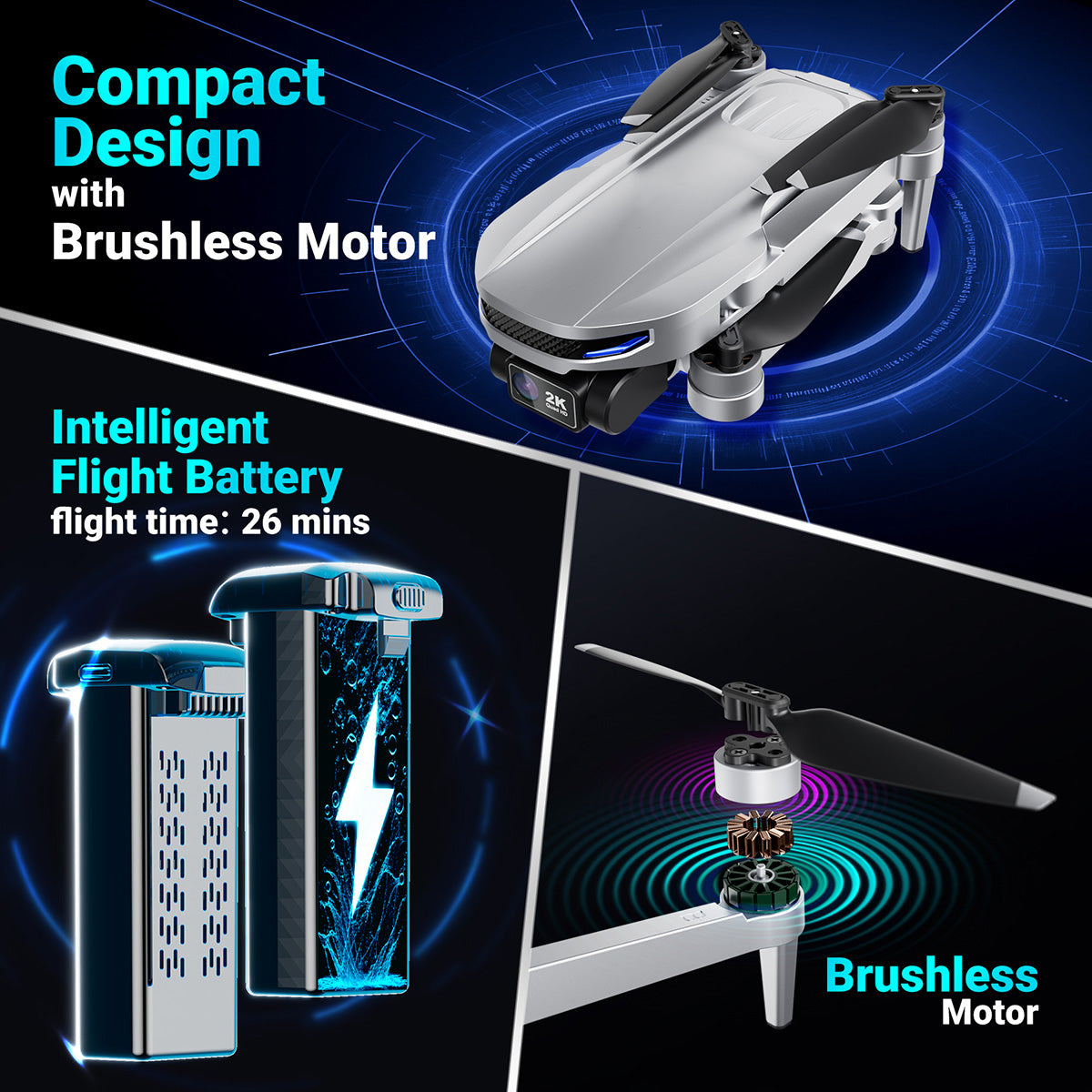 Foldable Drone with 2K FHD Camera
