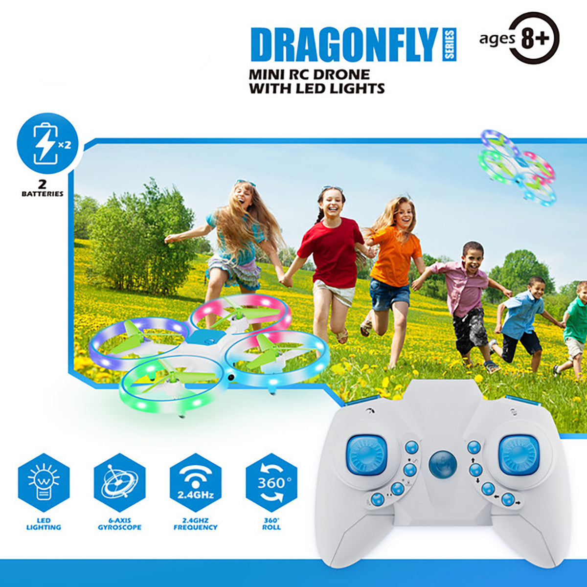 Dragonfly Drone with LED Light Effects