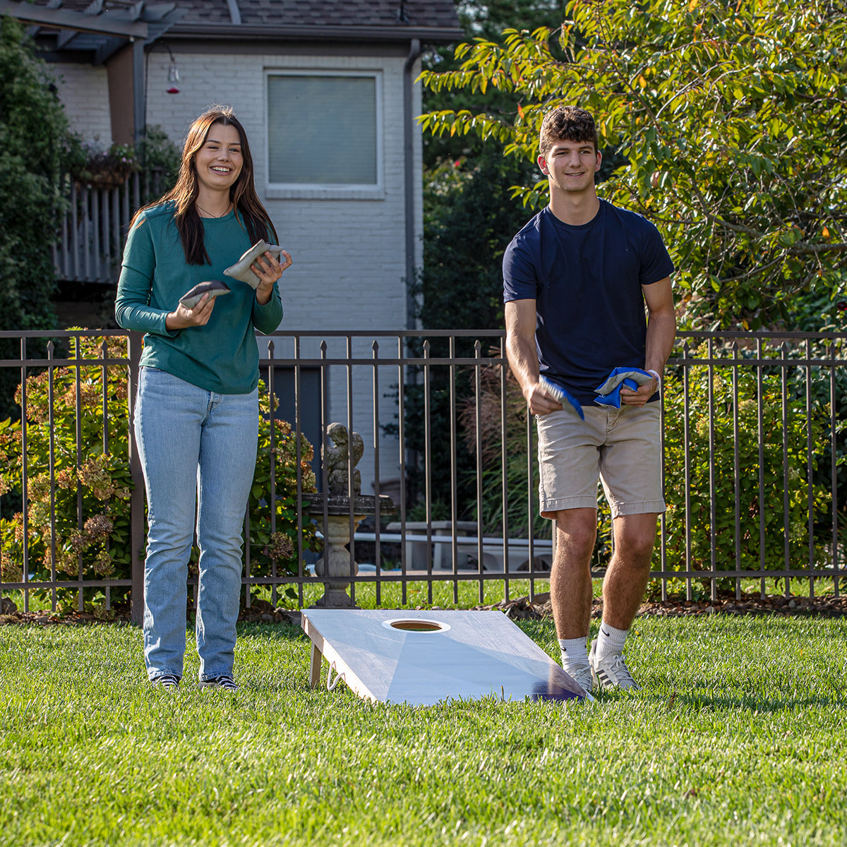 LED Wood Cornhole Set