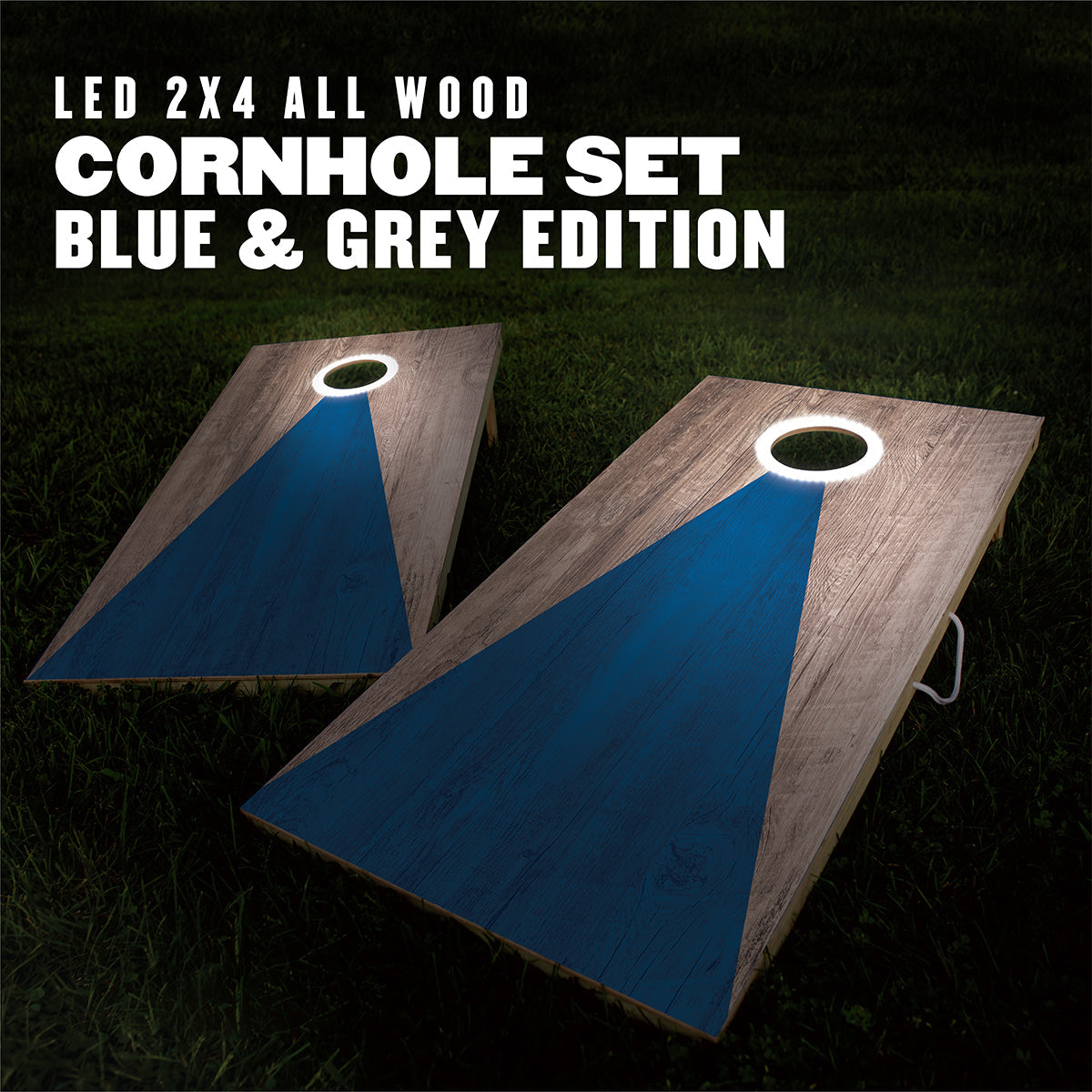 LED Wood Cornhole Set