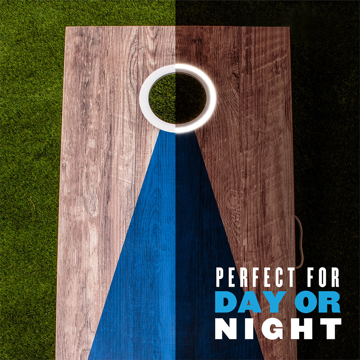 LED Wood Cornhole Set