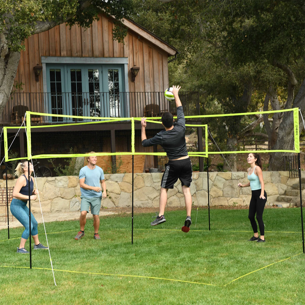 4-Square Volleyball Badminton Set Combo