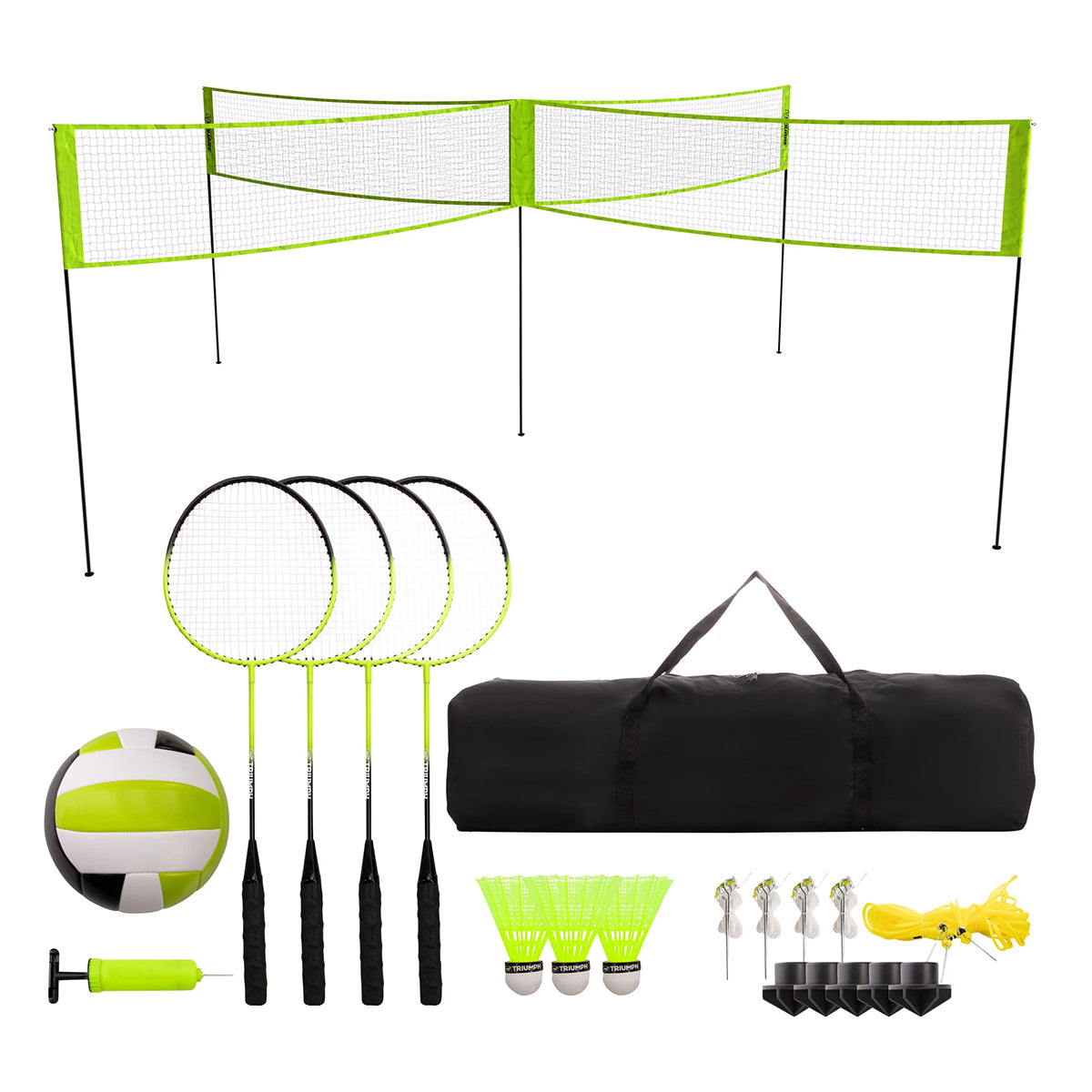 4-Square Volleyball Badminton Set Combo