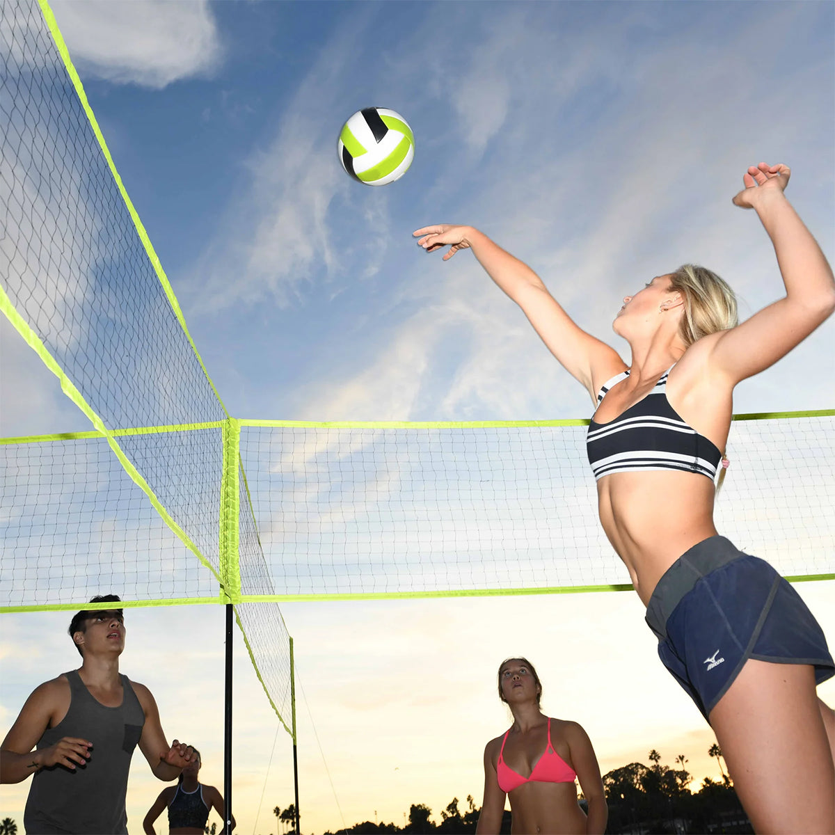 4-Square Volleyball Badminton Set Combo
