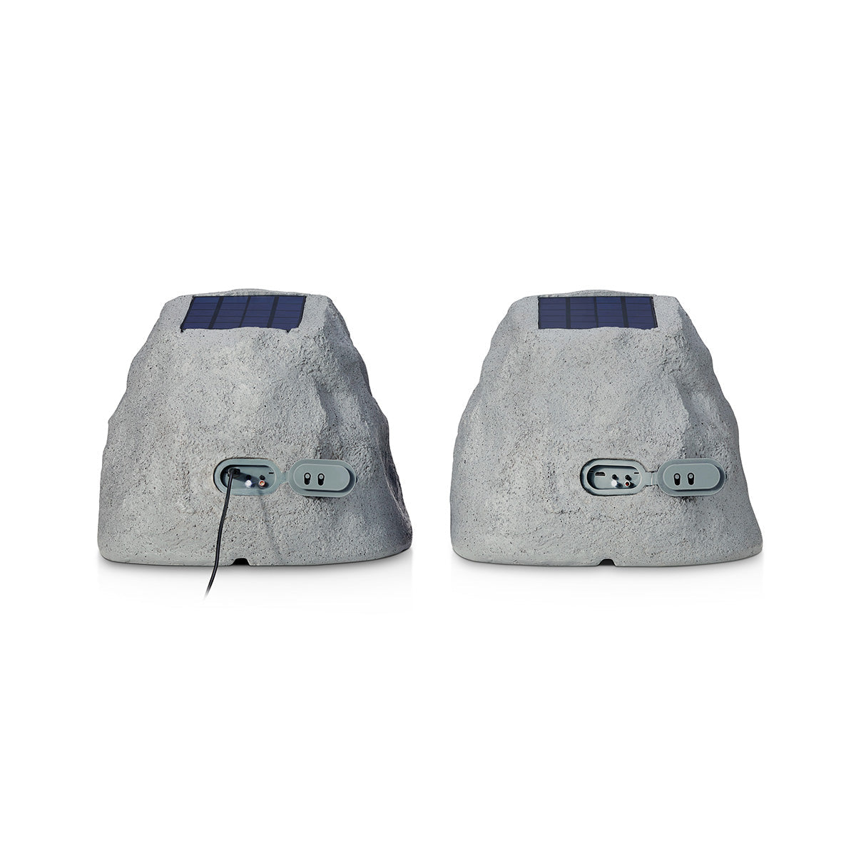 Solar Powered Bluetooth Rock Speakers with Multilink (Set of 2)