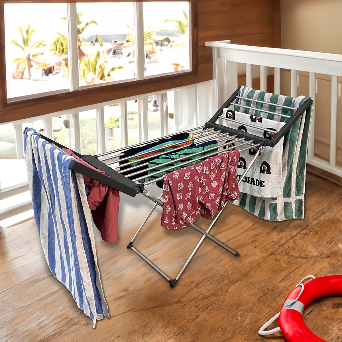Heated Fold-Up Laundry Drying Rack