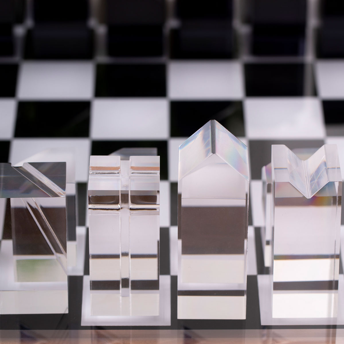 Modern Lucite Chess Set