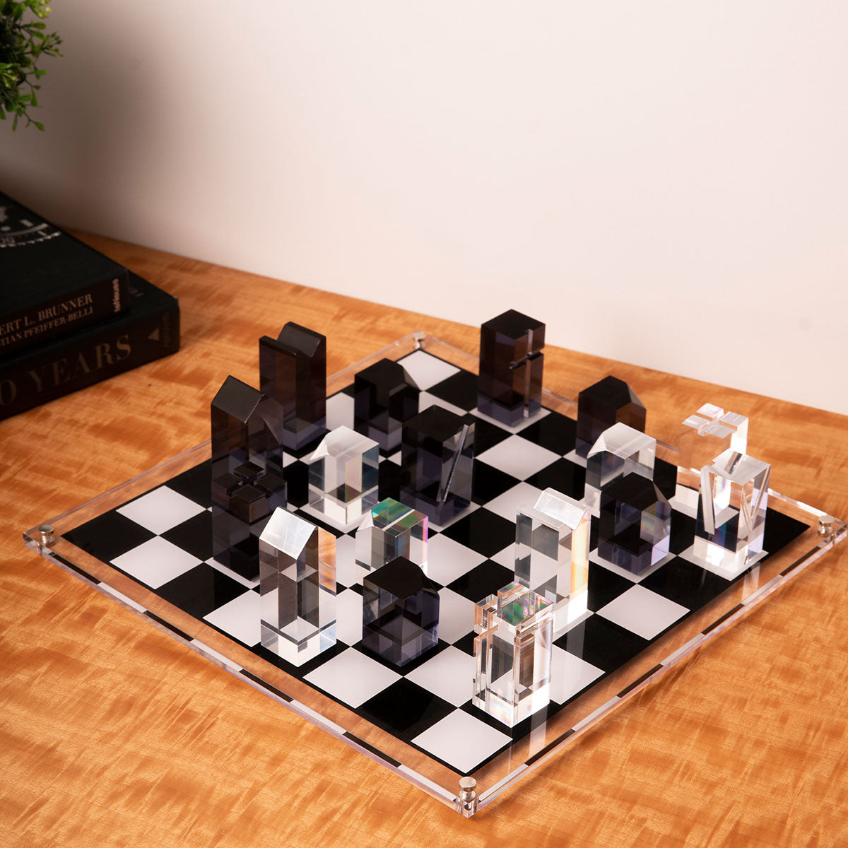 Modern Lucite Chess Set