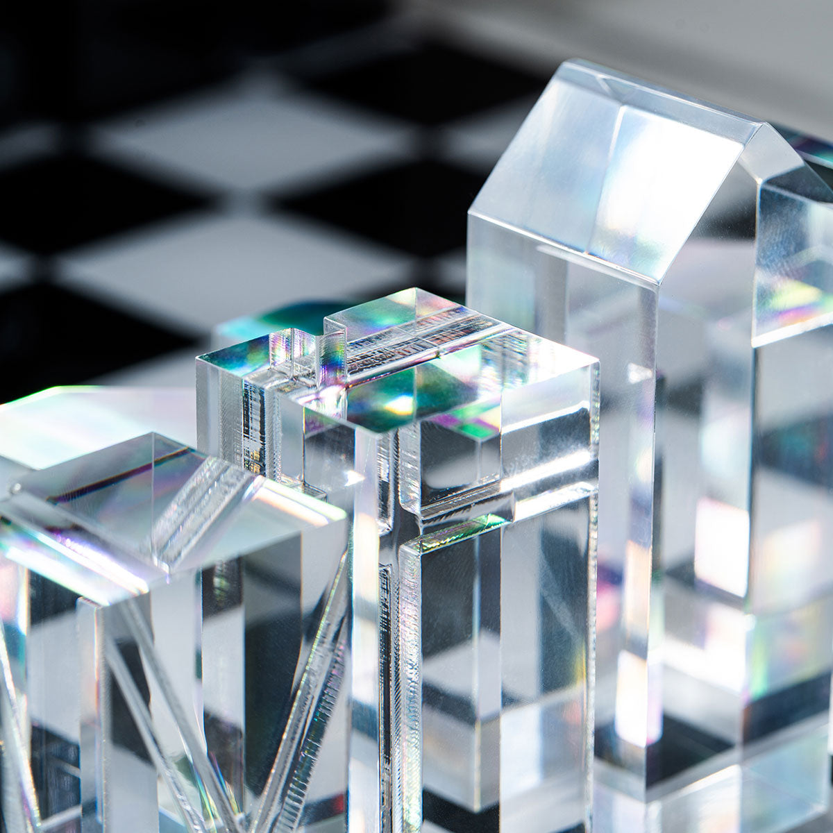 Modern Lucite Chess Set