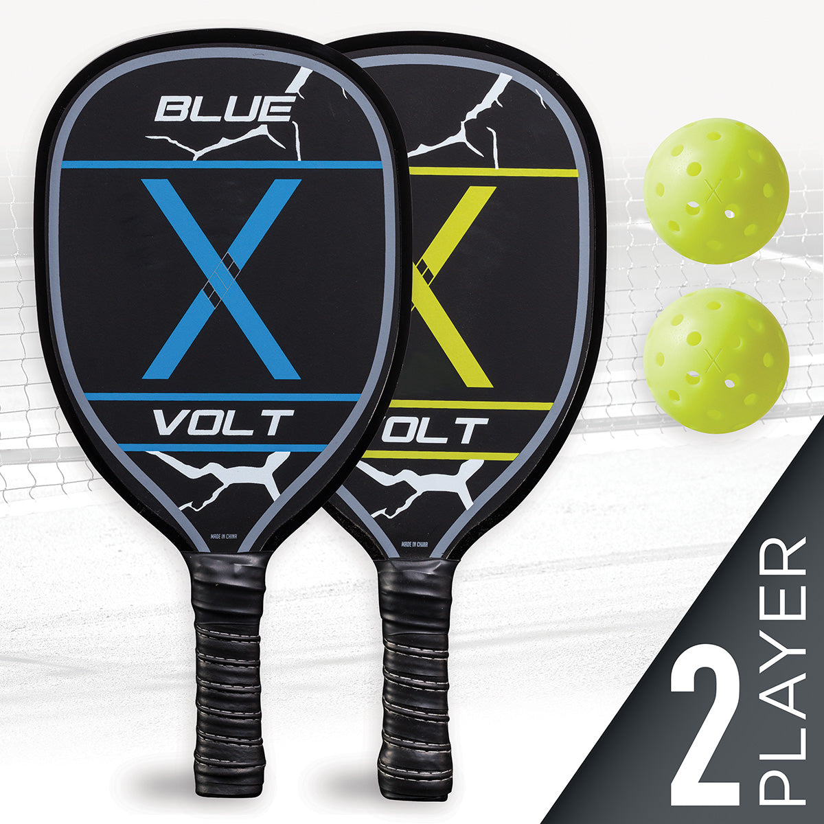 2 Player Wooden Pickleball Paddle Set