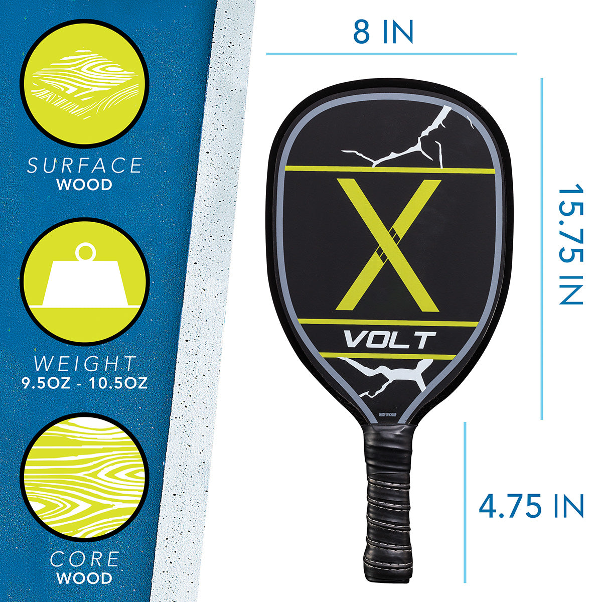 2 Player Wooden Pickleball Paddle Set