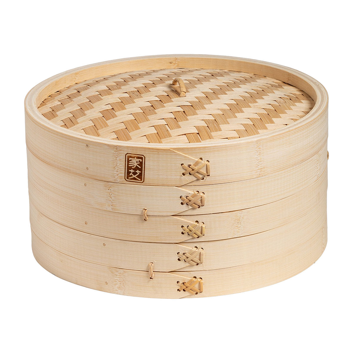 12'' 2-Tier Bamboo Steamer Baskets