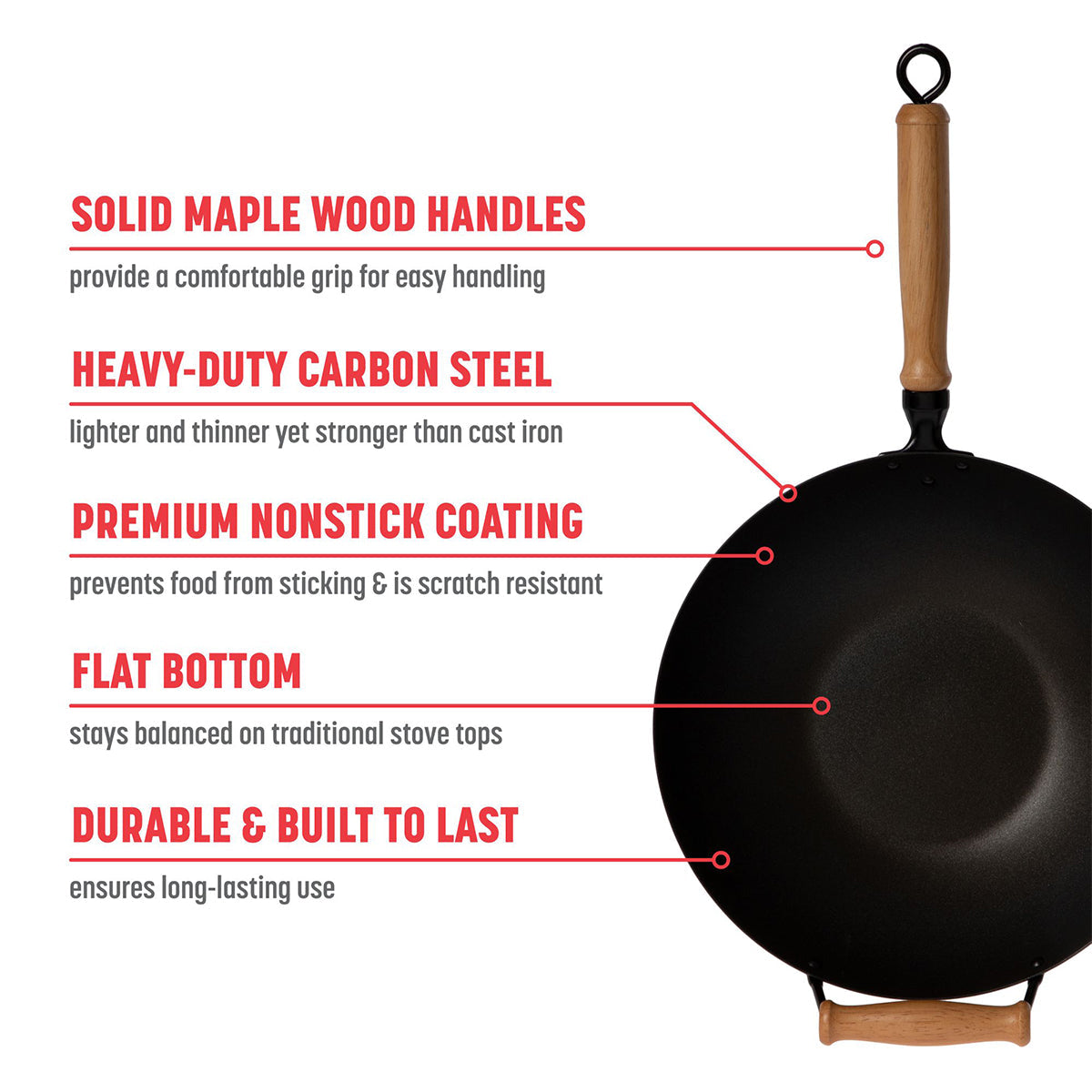 10-Piece 14'' Nonstick Wok Set