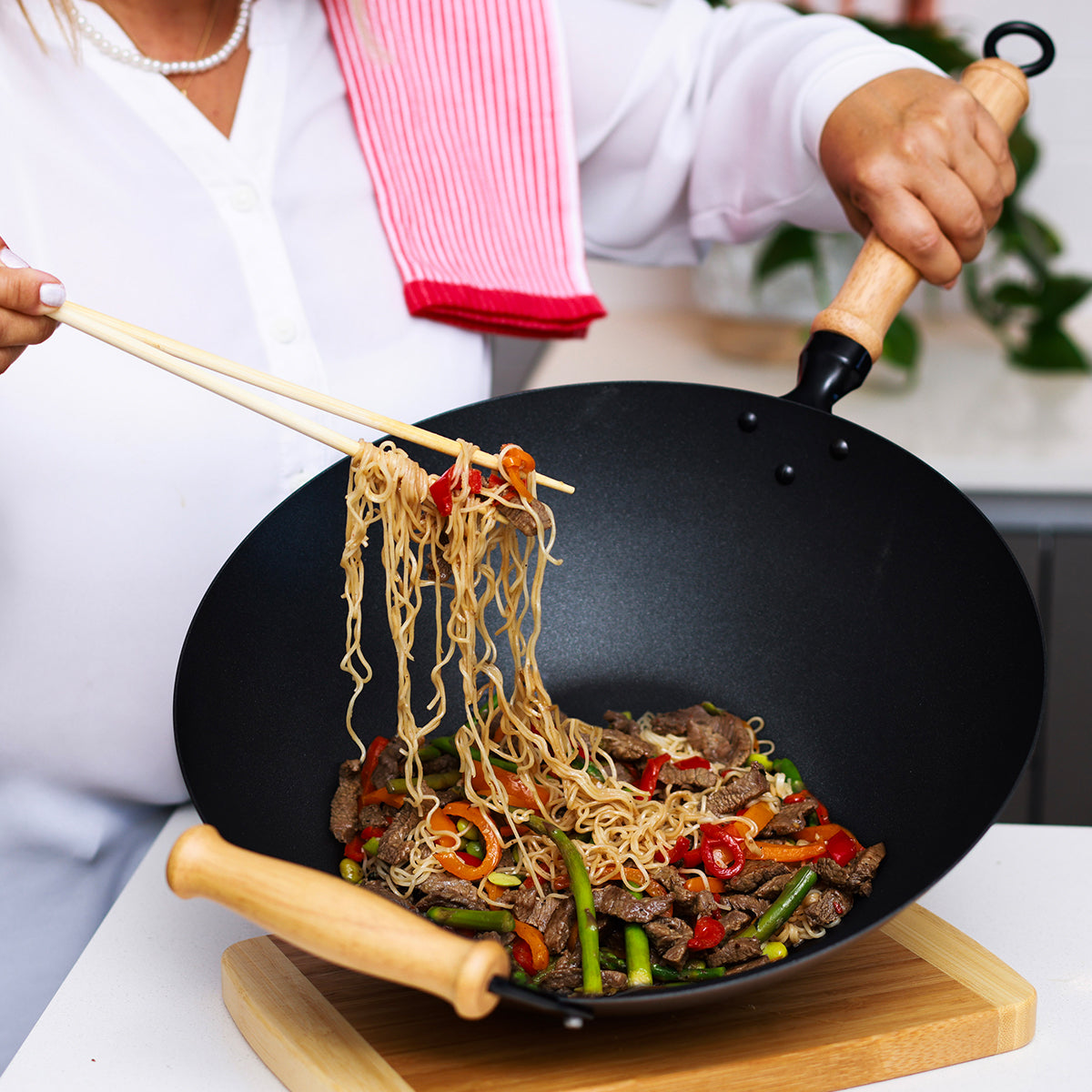 10-Piece 14'' Nonstick Wok Set