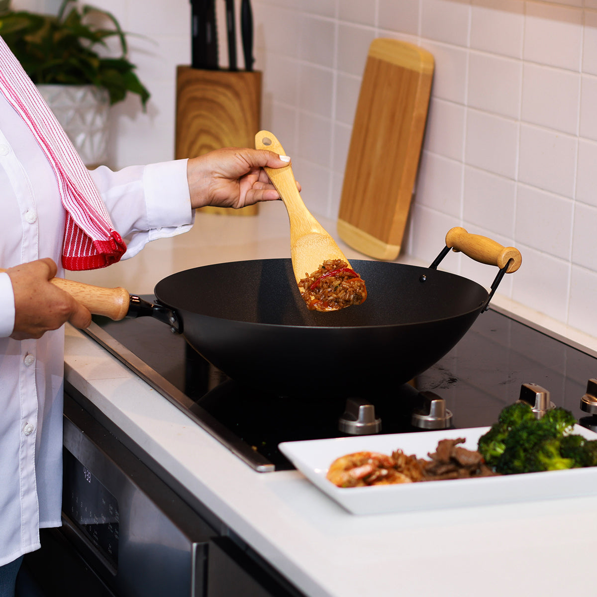 10-Piece 14'' Nonstick Wok Set