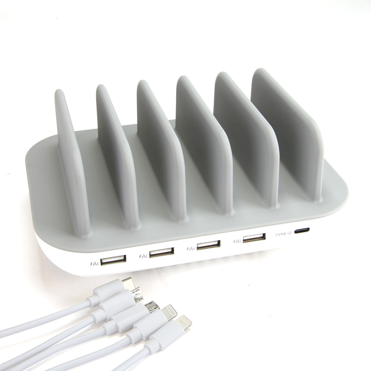 5 Device Charging Station with Cables