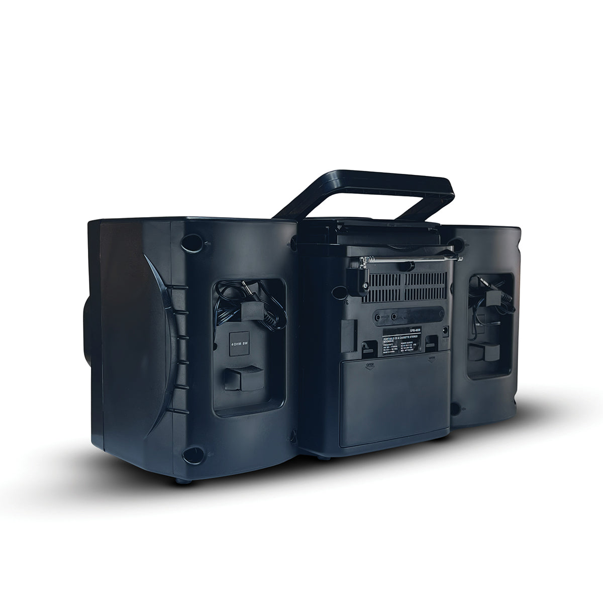 Portable CD and Cassette Stereo Boombox