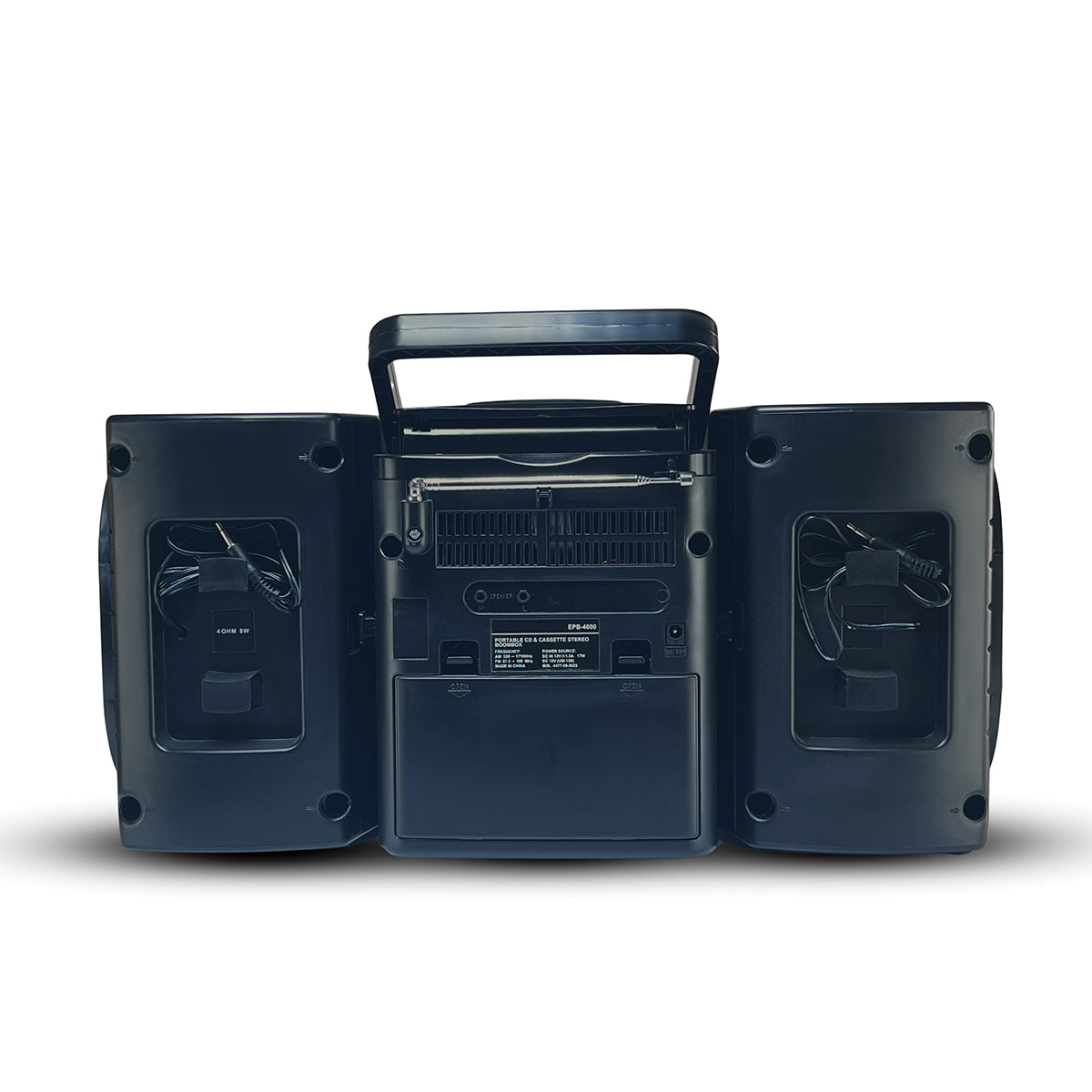 Portable CD and Cassette Stereo Boombox