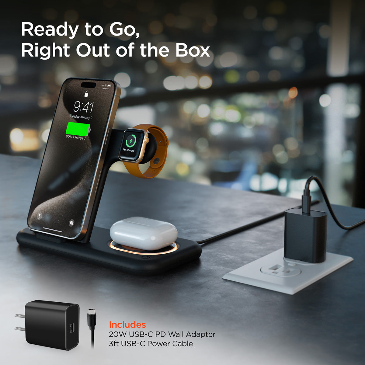 4-in-1 Foldable Apple Charging Station