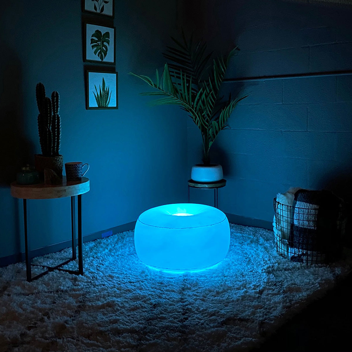 LED Lounge Light Inflatable Pouf