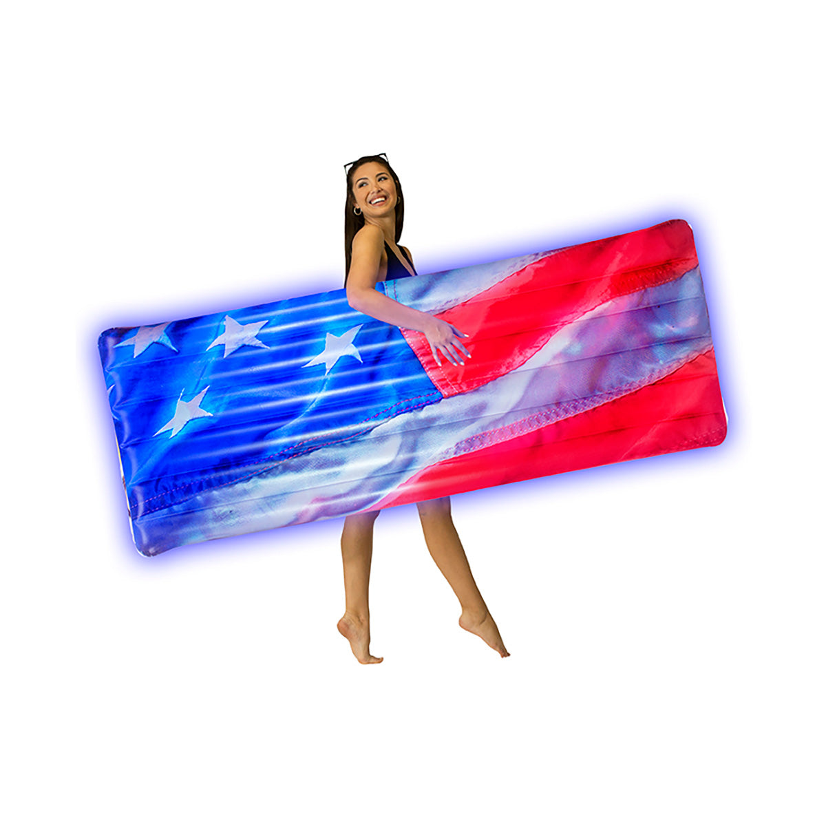 Patriotic LED Deluxe Pool Raft