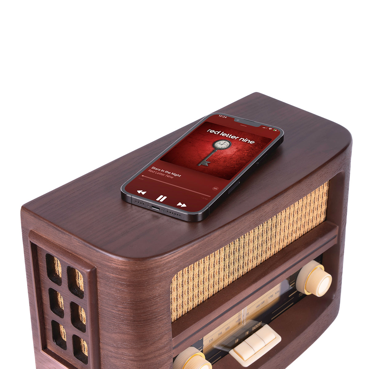 Vintage Bluetooth Radio and Wireless Charger