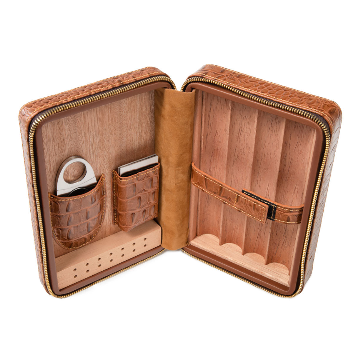 Brouk & Co Cain Croc Cigar Travel Case
