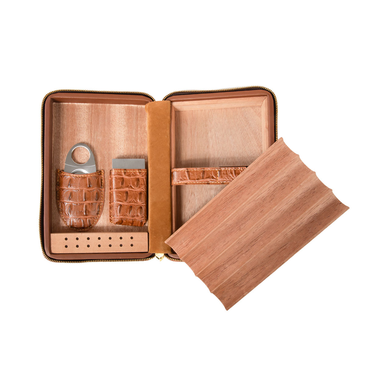 Brouk & Co Cain Croc Cigar Travel Case