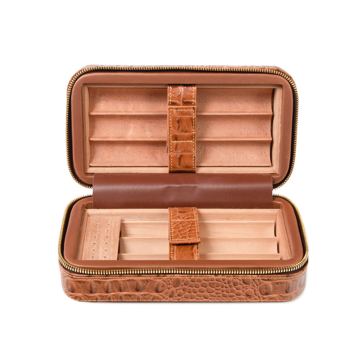 Brouk & Co Dean Croco Cigar Travel Humidor Case
