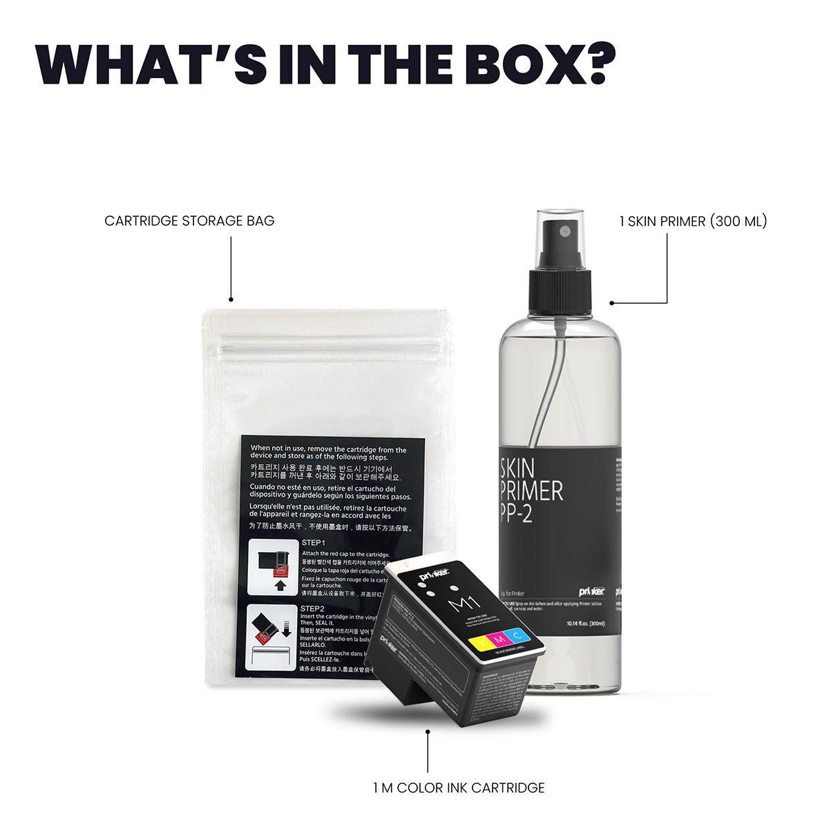 Ink Cartridge Kit for World's First Portable Tattoo Printer