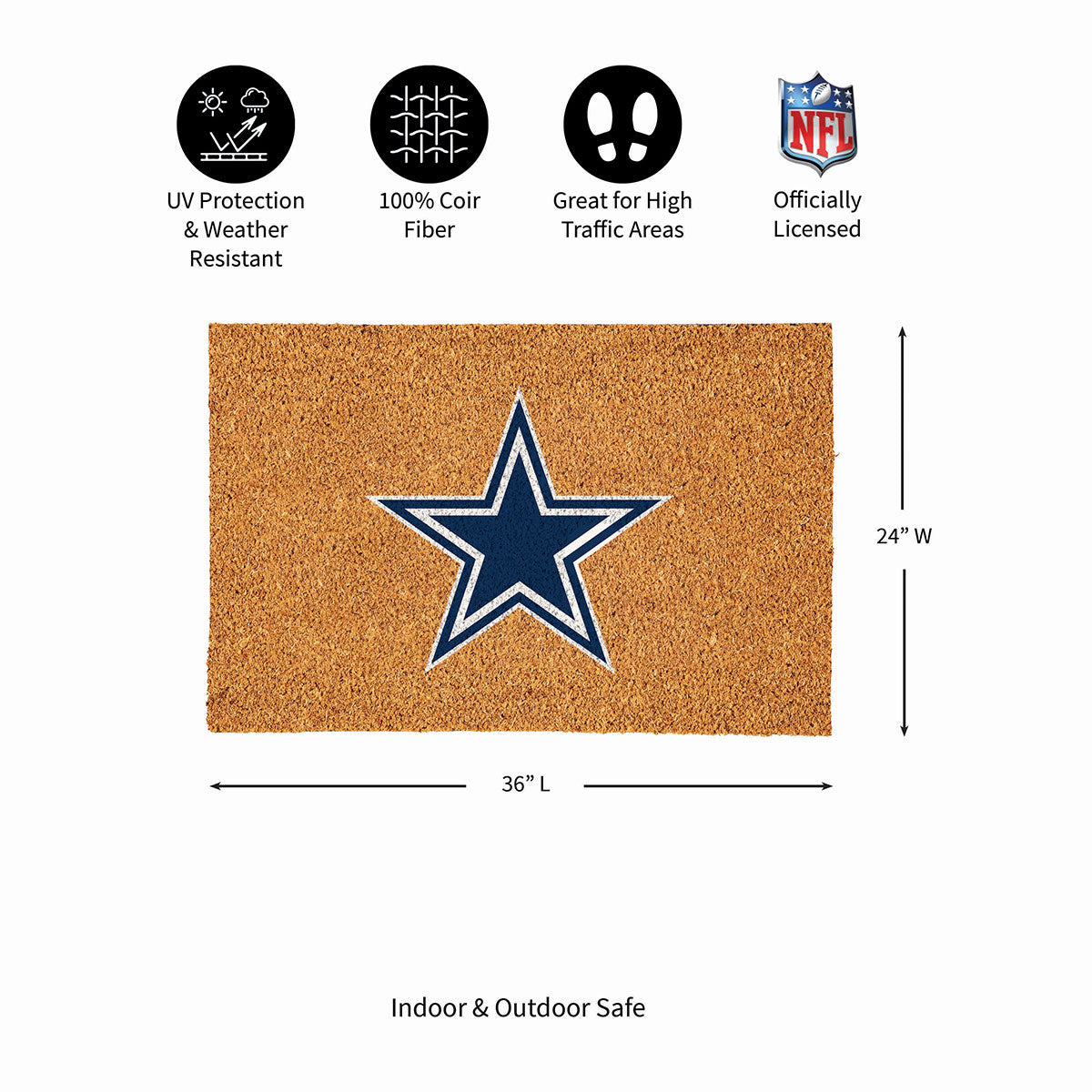 NFL Large Format Team Coir Mat