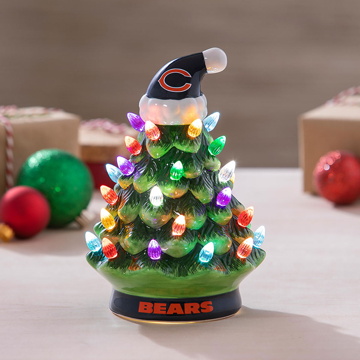 8'' NFL LED Ceramic Christmas Tree