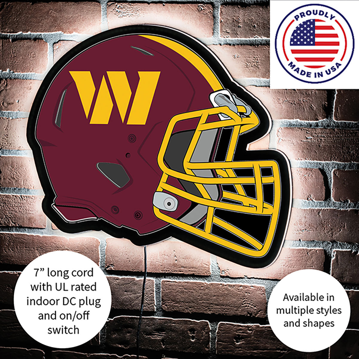 NFL Backlit Helmet Wall Sign