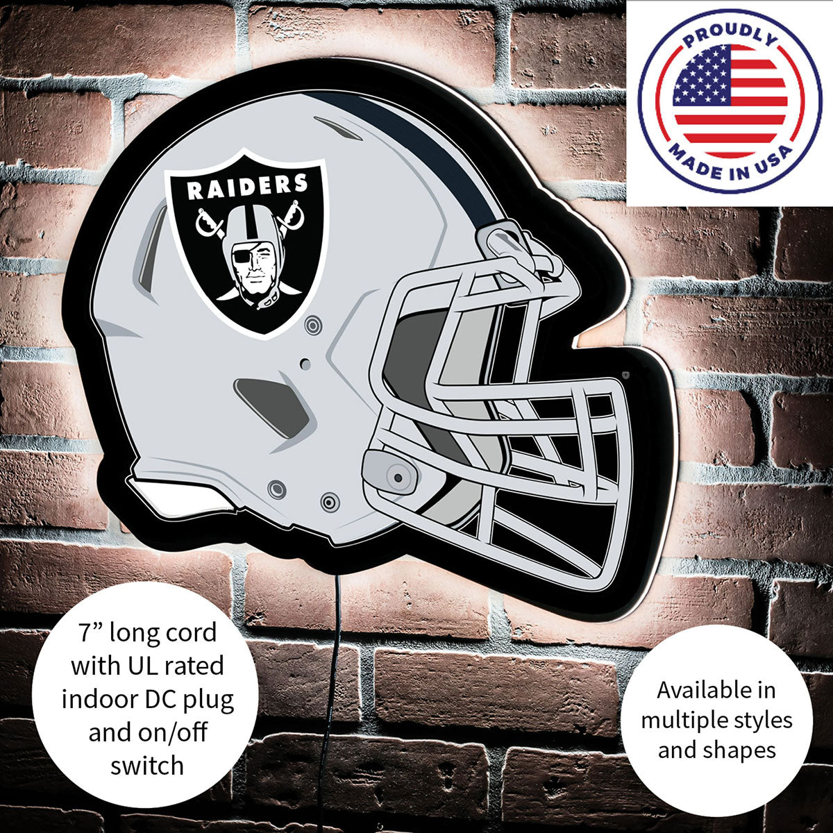 NFL Backlit Helmet Wall Sign