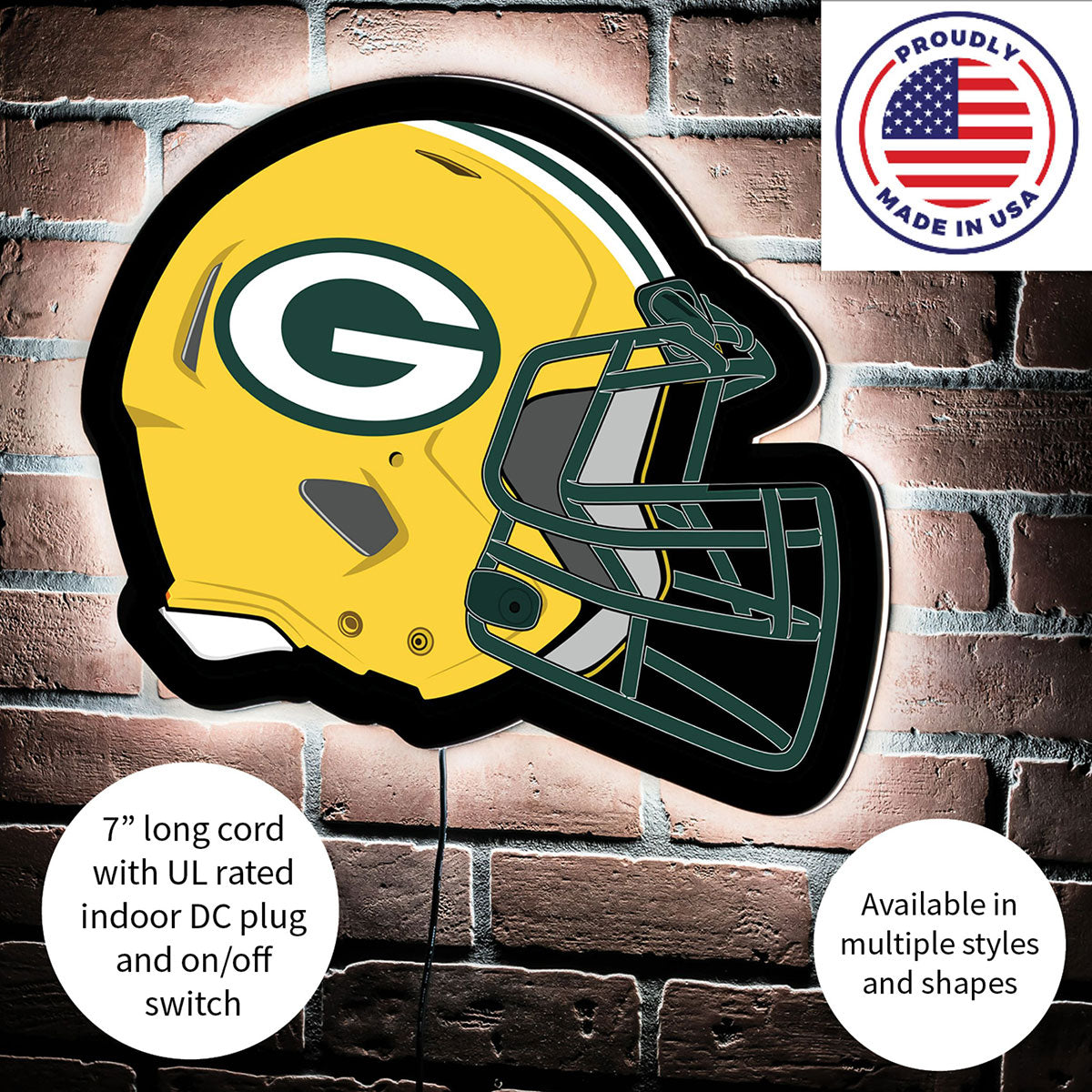 NFL Backlit Helmet Wall Sign