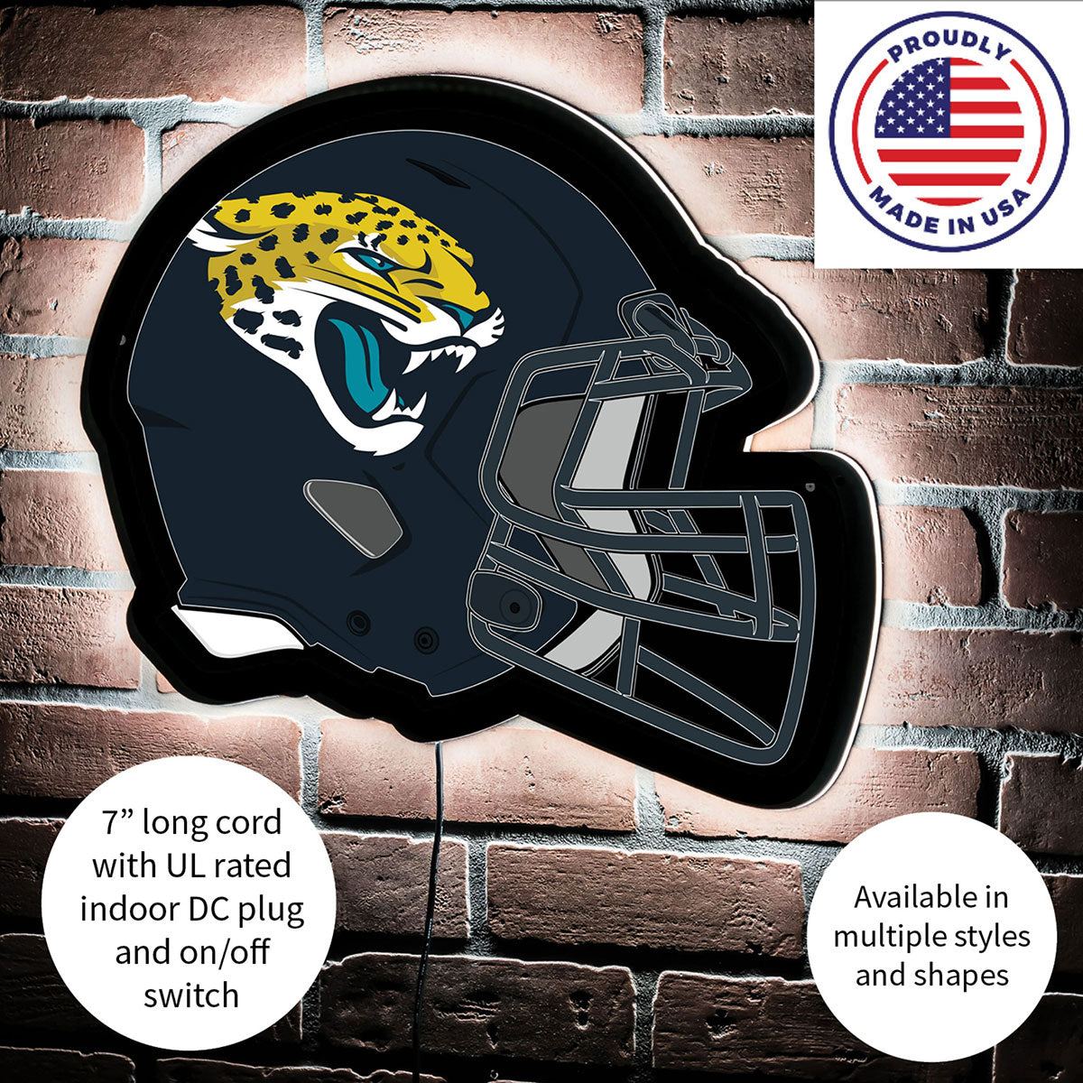 NFL Backlit Helmet Wall Sign