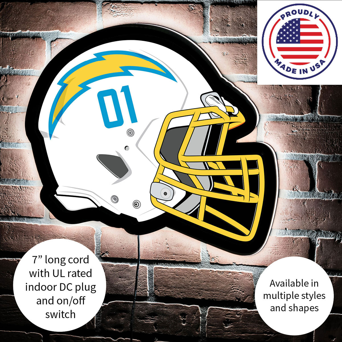 NFL Backlit Helmet Wall Sign